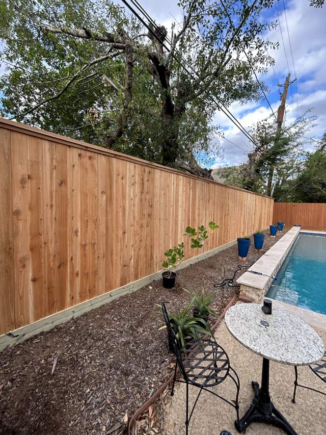 New cedar fence